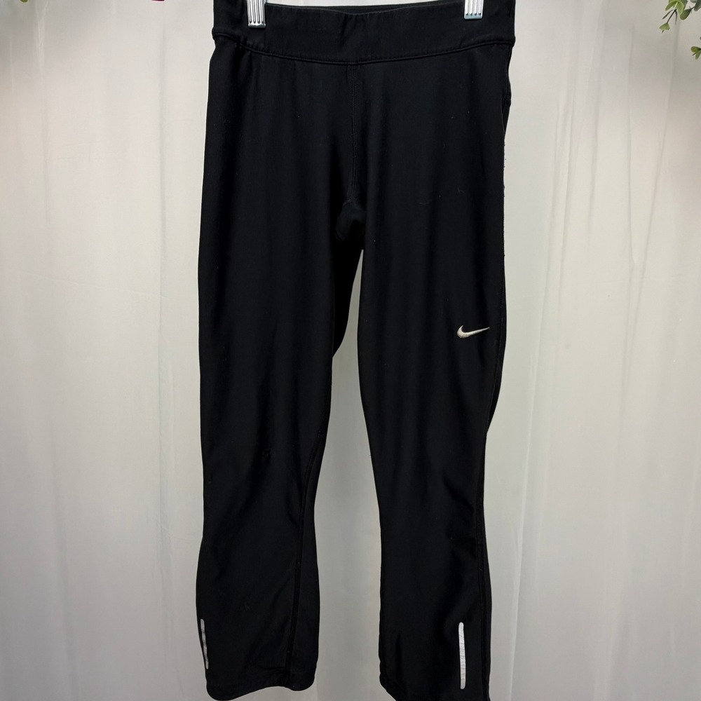 Nike Dri-FIT Black Running Leggings Capri Tights Small 503474-010